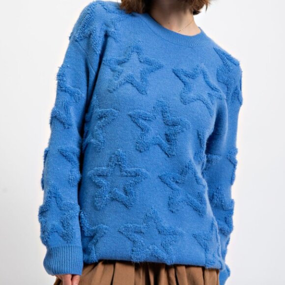 Sweaters - 178.STAR PATTERNED SWEATER TOP